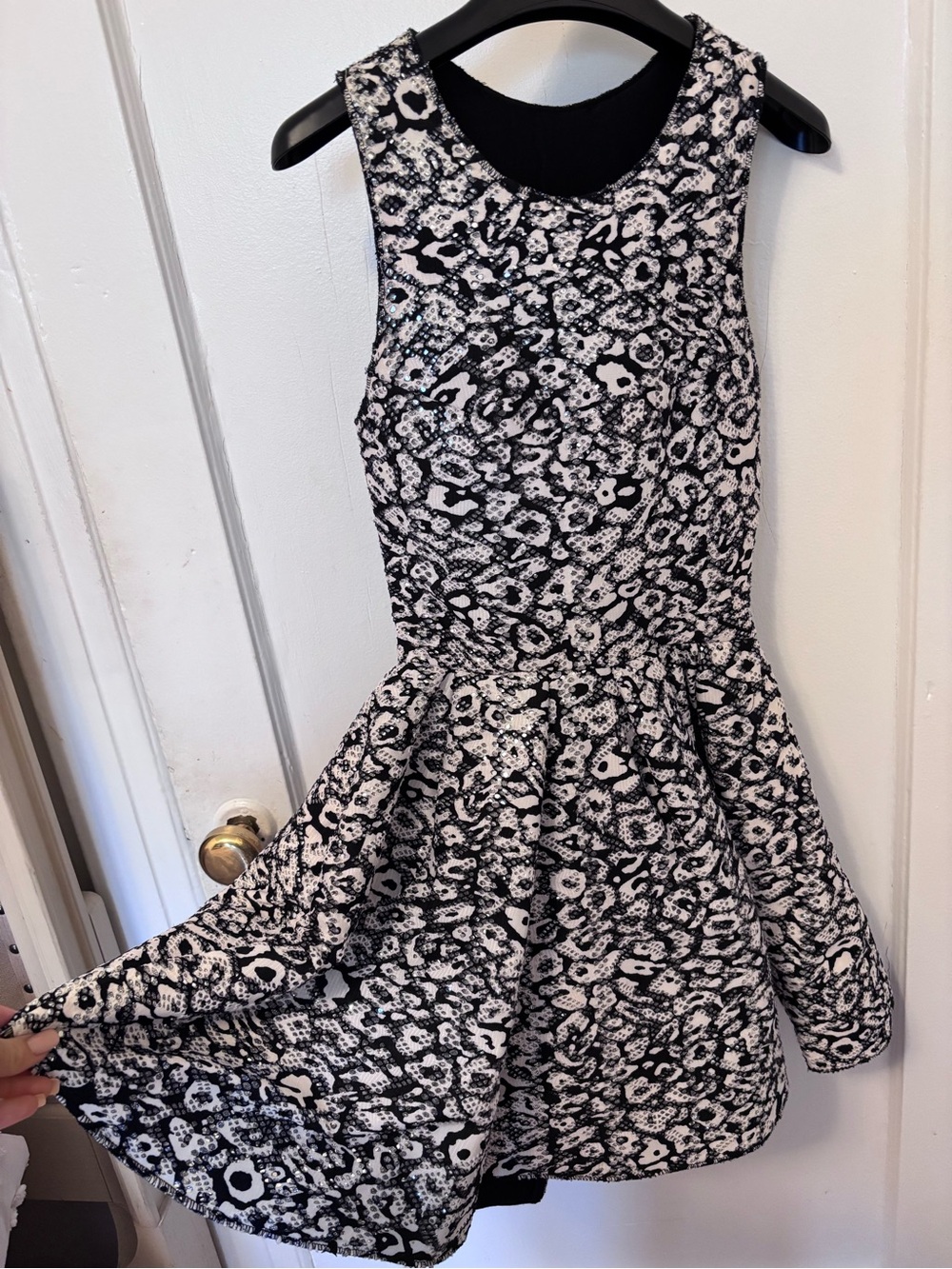 Issue New York Black and White Floral Fit & Flare Dress